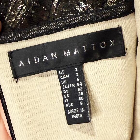 NWOT Aidan Mattox Beaded Mesh Dress - Picture 10 of 15